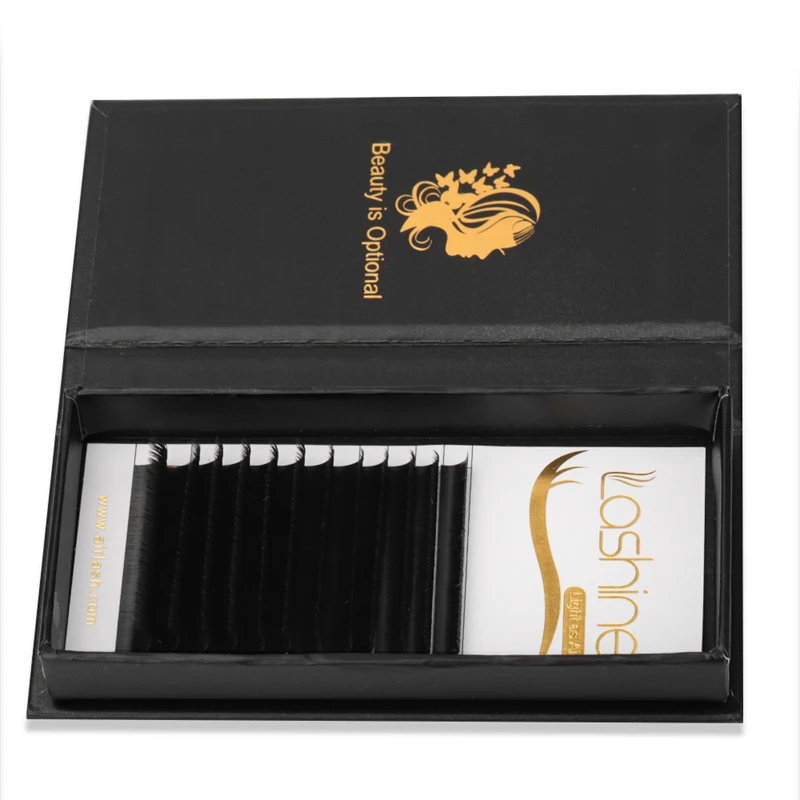 Professional Easy Fan Matte Ellipse Flat Starter Kit Mega Volume Private Label 18 Mm 0.03 Real Mink Lashes Eyelash Extension