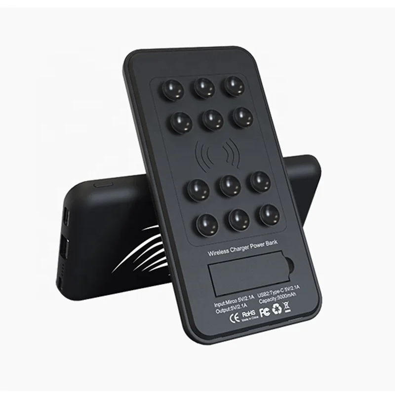 VPB-935UWL новый дизайн экономичная 5 Вт Беспроводное зарядное устройство 5000 мАч, портативное зарядное устройство с USB флэш-накопители для мобильного телефона