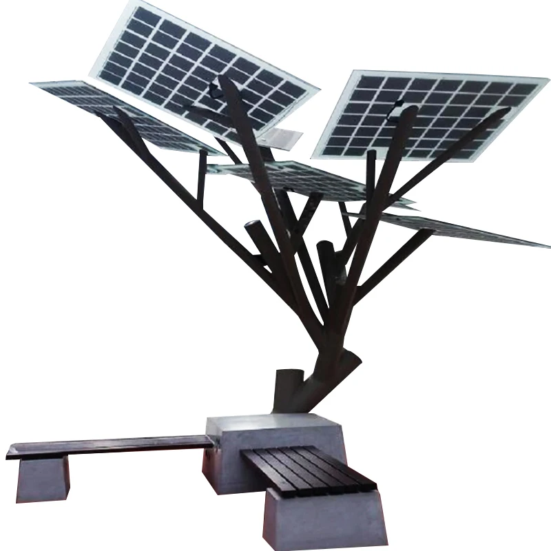 Smart Urban Seats Mobile Phone Charging Solar Power Steel Patio Bench