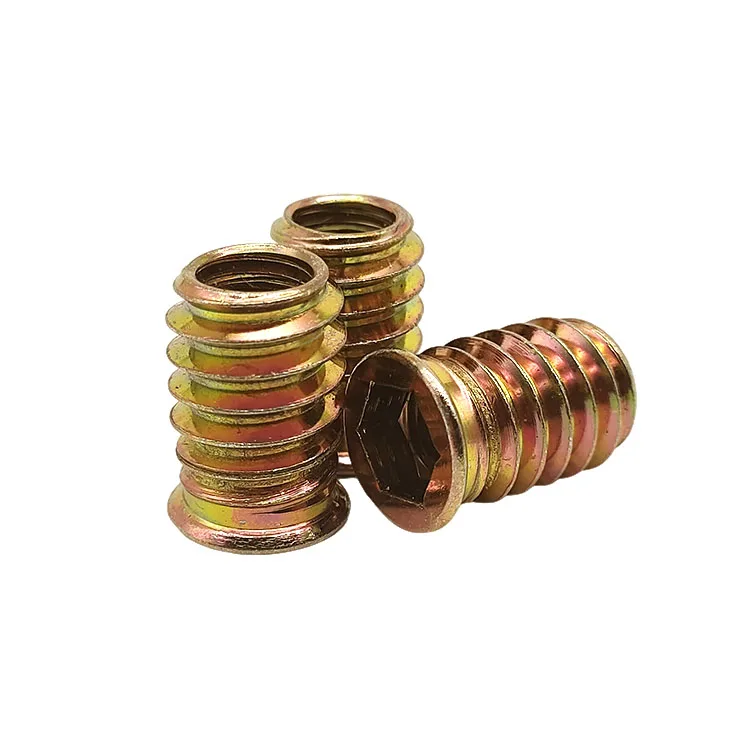 1/4-20 Threaded Insert for Wood Hex Drive Threaded Wood furniture Wood  Inserts Nuts