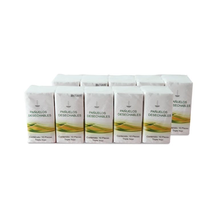 custom reasonable price travel size pocket sized facial handkerchief paper travel tissues 3 ply box pack pocket tissue