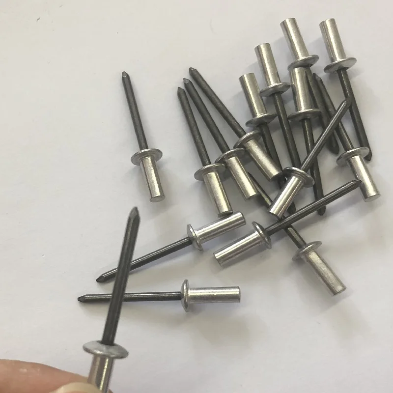 Aluminum Pop Rivet 1/8 Diameter #4 Sealed Oval Pan Round Head Closed End Blind Rivets