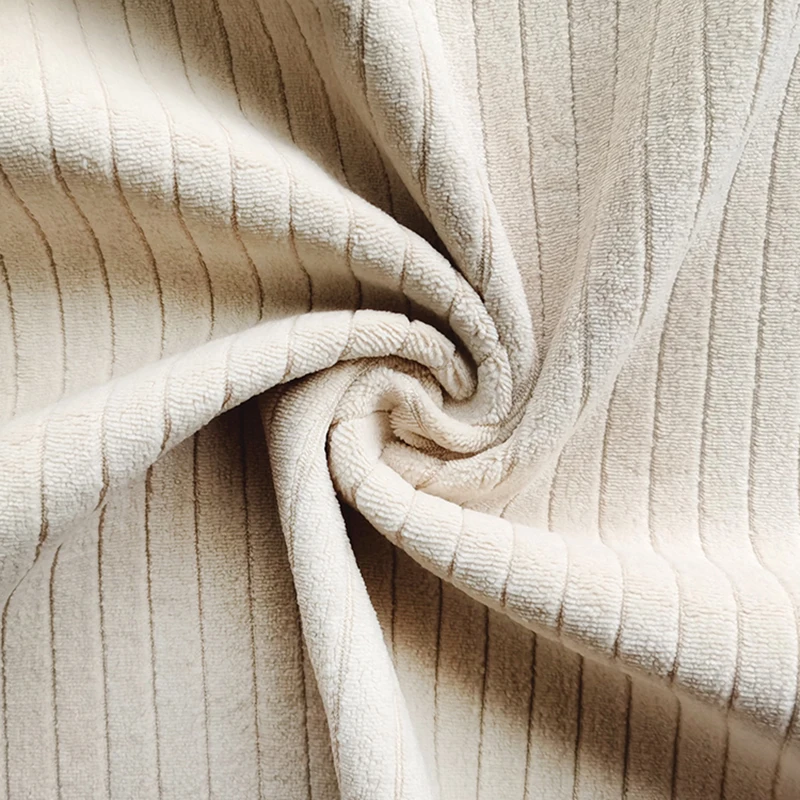 Comfortable Stripe Velvet Sofa Fabric Furniture Textile Material