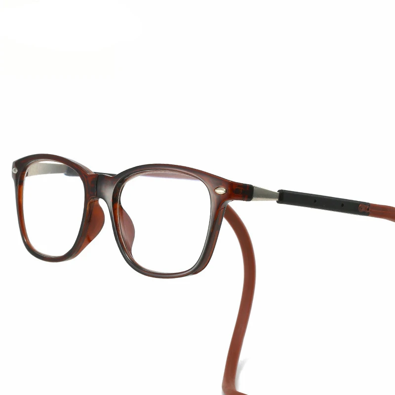 Portable Hang on neck Design Adjustable Silicon arms Reading Glasses