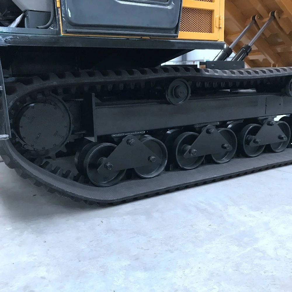 MST-1500VD full rubber crawler carrier 8tons capacity rubber track dumper for sale