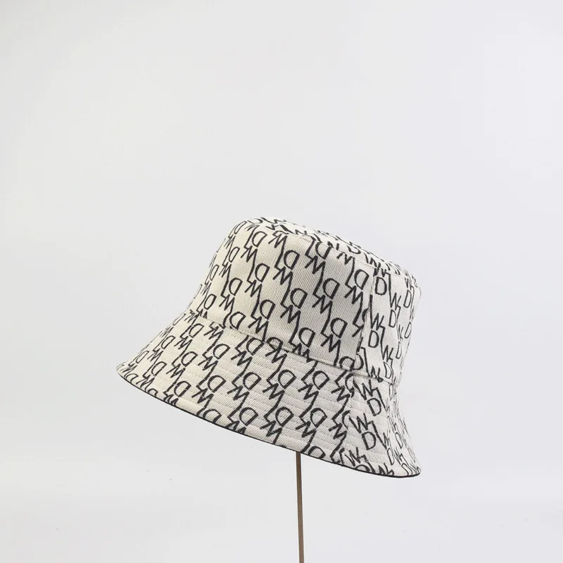 Cotton Wild Letter Bucket Hat Wholesale Custom Bucket Hat Double-sided Visor Graffiti Fisherman Hat