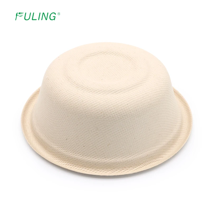 FULING 350ml 500ml  Compostable Salad Bowl Disposable Biodegradable Bowls