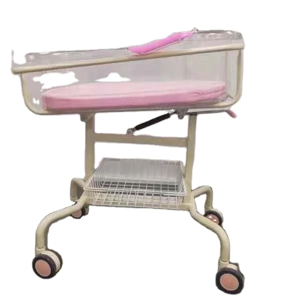 2021 Hot Sales wholesale price  ABS Baby Cot For Hospital Baby For New-Born Infant Bed Cart carriage baby crib with wheel