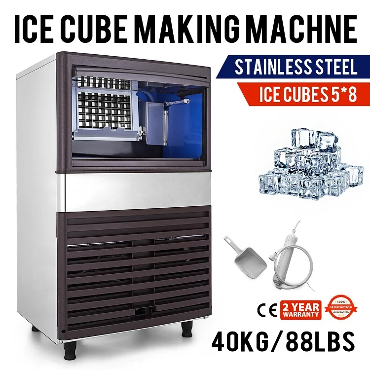 ice cube making machine commercial High Quality 40KG Auto Ice Tube Maker Machine New