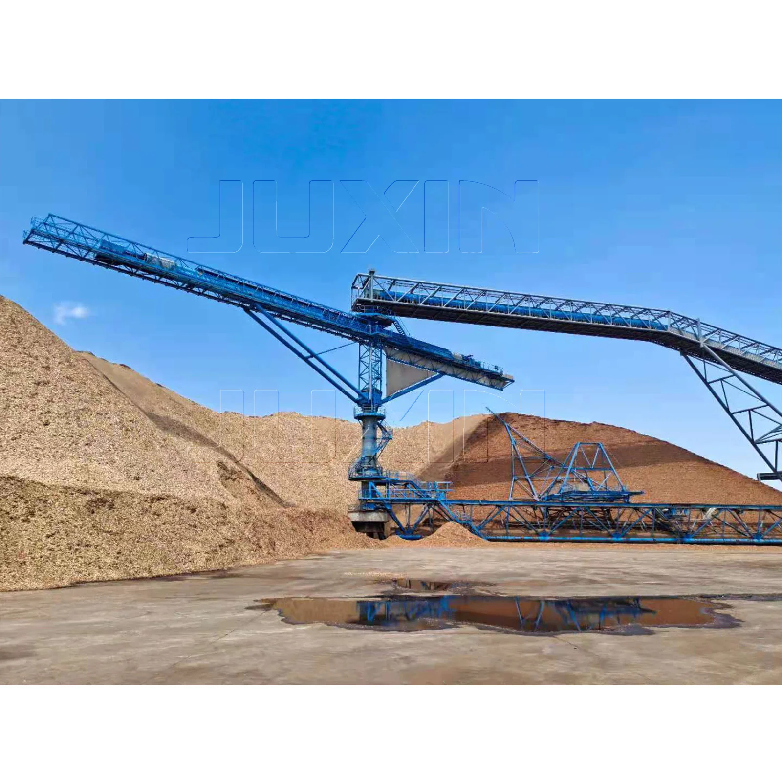 Power Plant Large Inclination Feeding Belt Conveyor With Sidewall
