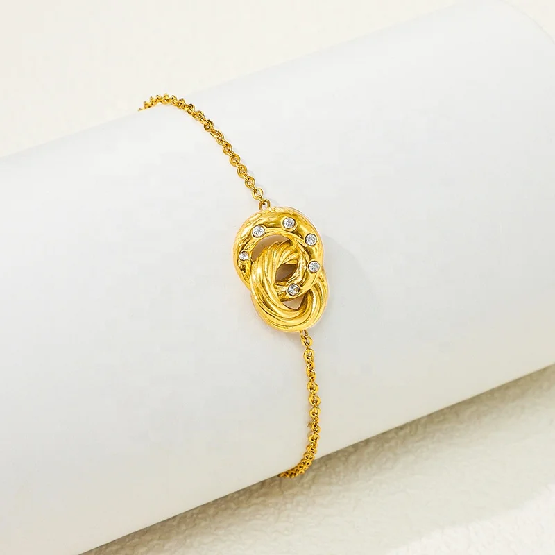 MICCI 2024 Anti Tarnish  18K Gold Plated Stainless Steel Trending Designer Italian Charm Fashion Jewelry Bracelets