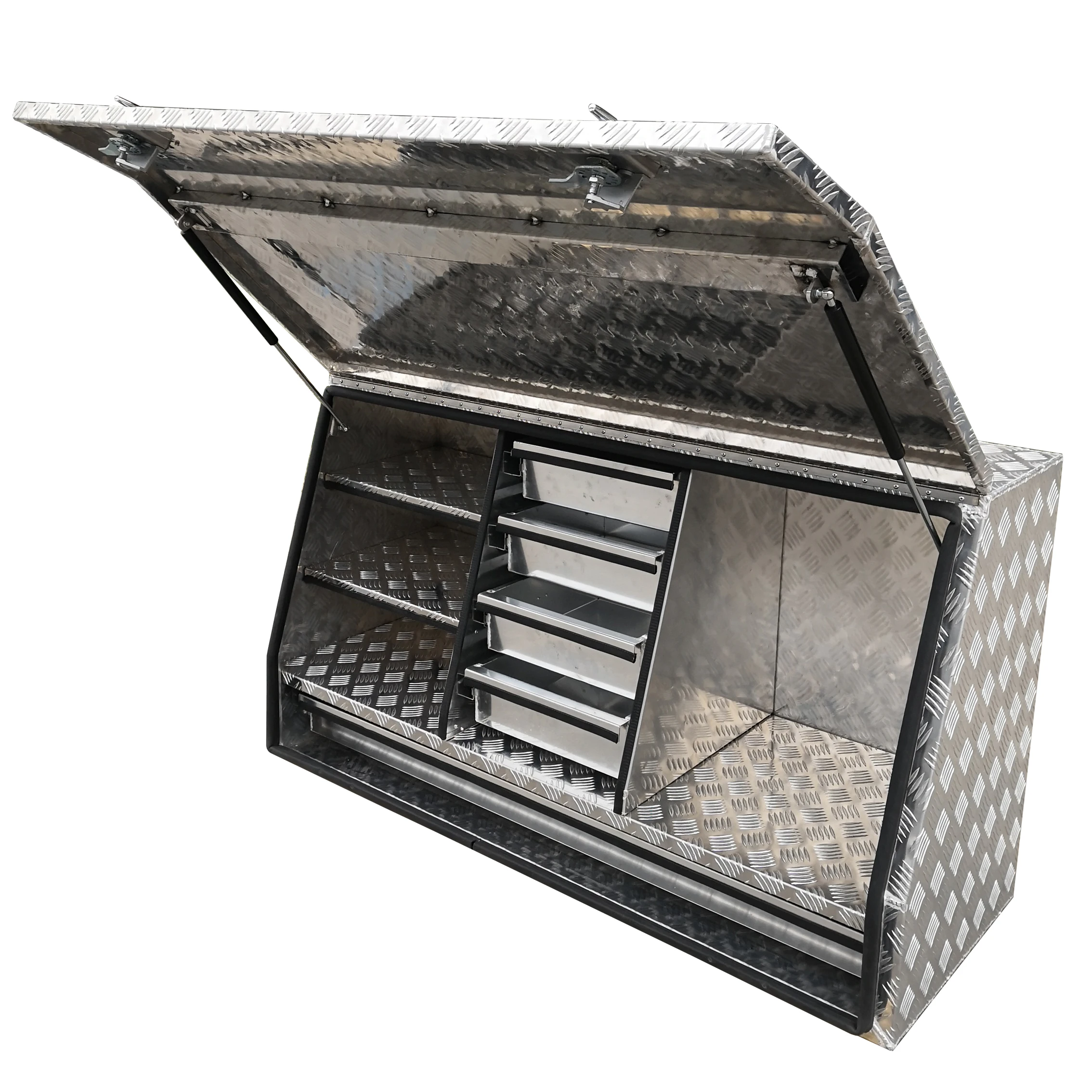 2024 Hot-selling Aluminium metal tool box aluminum toolbox for truck and work site