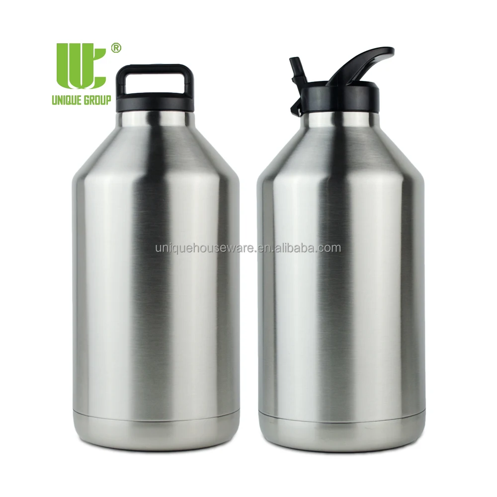 128oz/ one Gallon Water Jug Stainless Steel Vacuum Insulated Wide Mouth 1 gallon Water Bottle Beer Growler