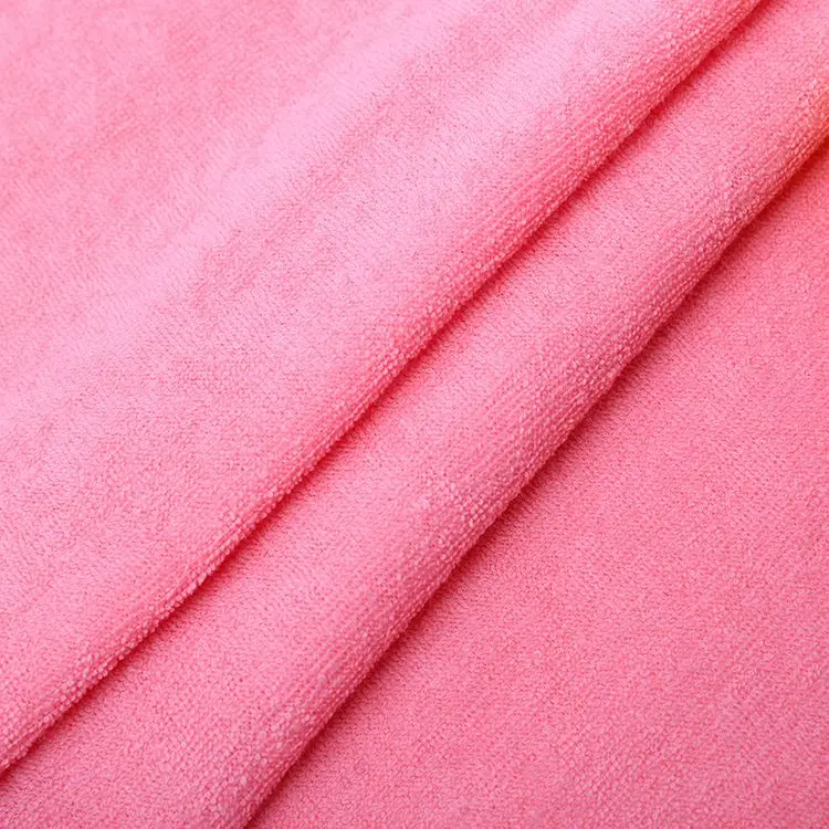 New Fashion Plain Dyed Clothes Bathrobe Towelling Knit Weft Fabric Comfortable Feeling 100 Cotton Terry Towel Fabric Roll