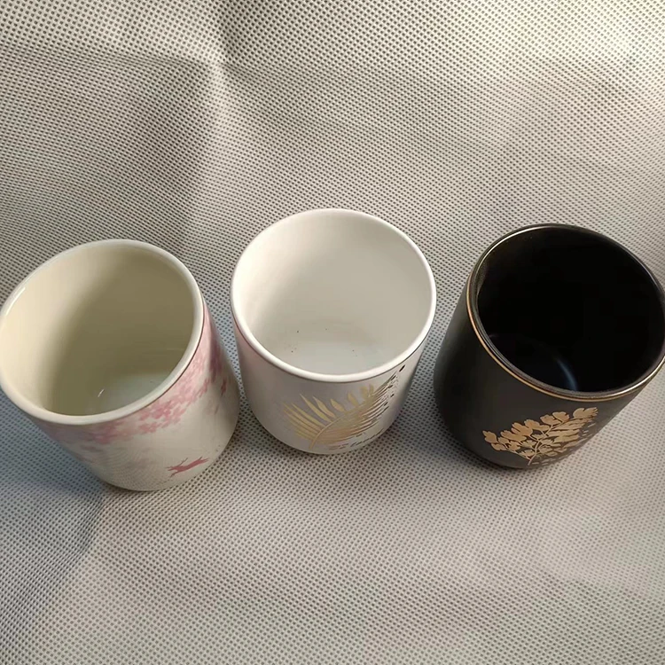 Luxury Ceramic containers vessels Candle Jars for scent wax