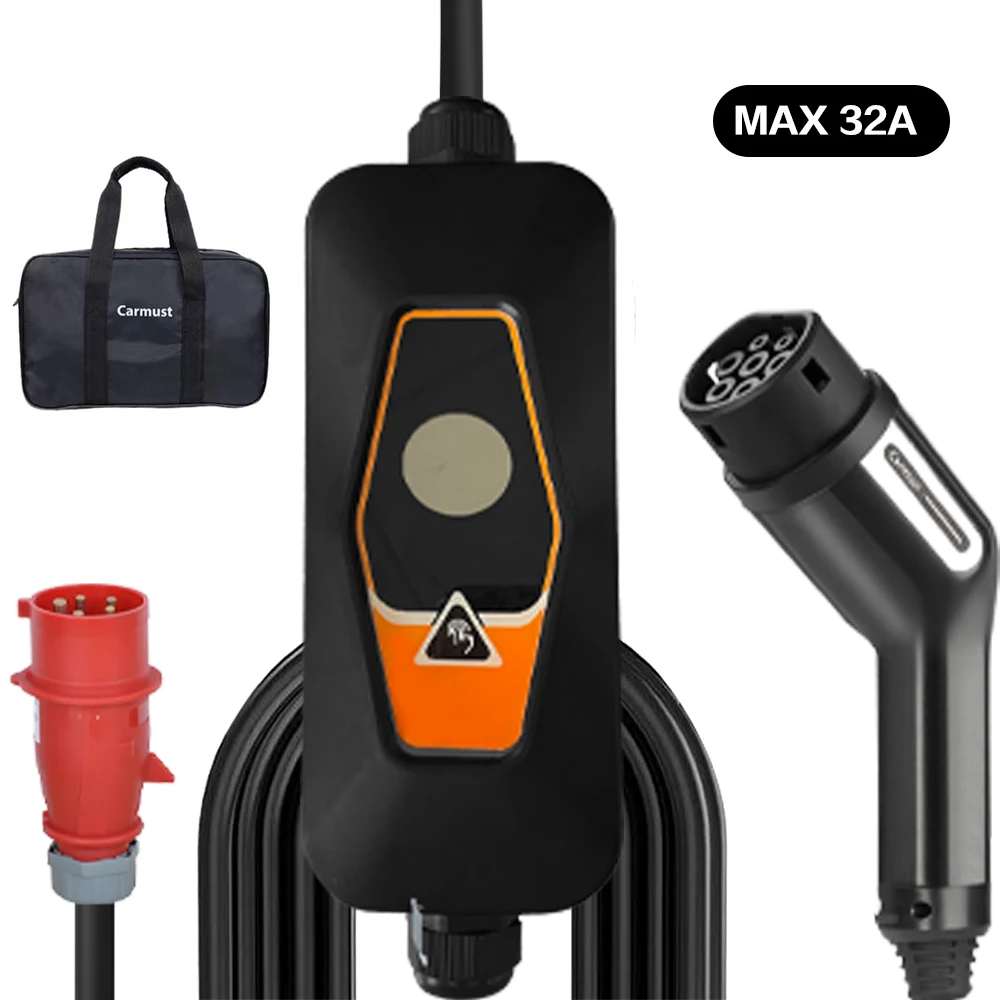 Level 2 EV Charger NEMA 14-50 Plug 32Amp 240V Portable Adjustable EV Charging carregadores ultra rapidos
