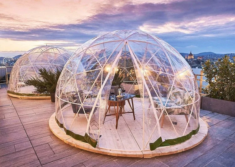 3m/3.6m/4m Transparent Igloo Dome Tent for Restaurant and Garden House with Steel Bars