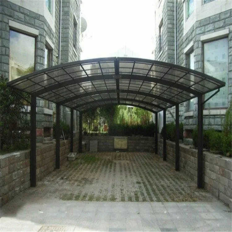 Lanyu four wall polycarbonate sheet bus stop shelter design carport