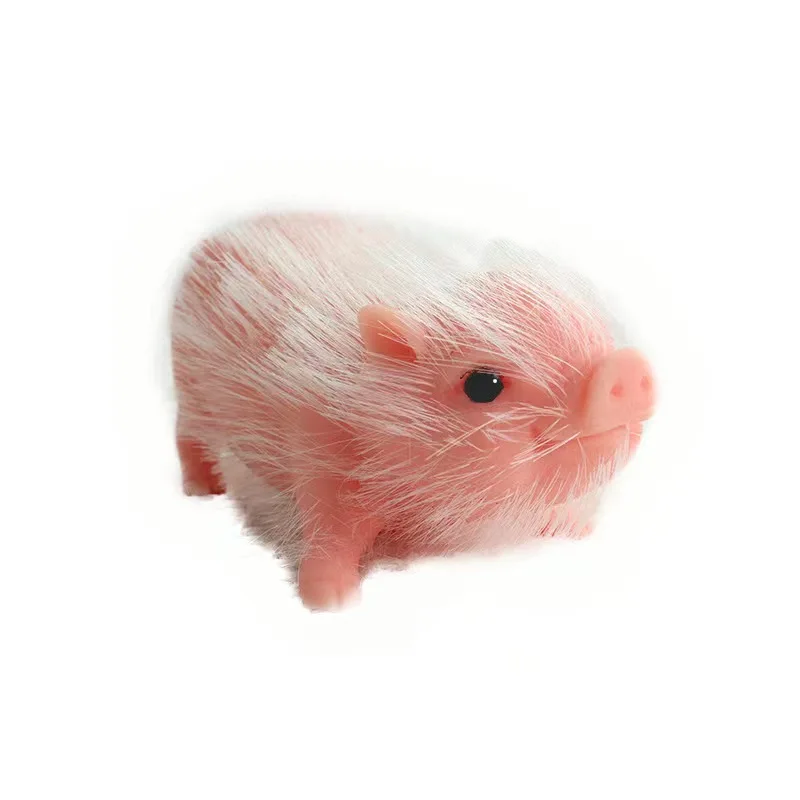 New 12CM handmade detailed paint reborn pig rabit animals