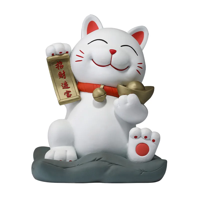 Manufacture fortune cat decoration handicraft custom design treasure metal art craft metal Christmas ornaments
