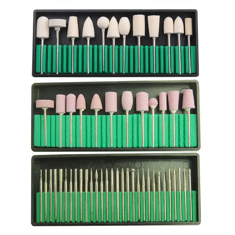 Professional Manicure Pedicure Tools Tungsten Nail Drill Bits Polisher Set 30pcs Multi Burnishing Nail Drill Bits Kit