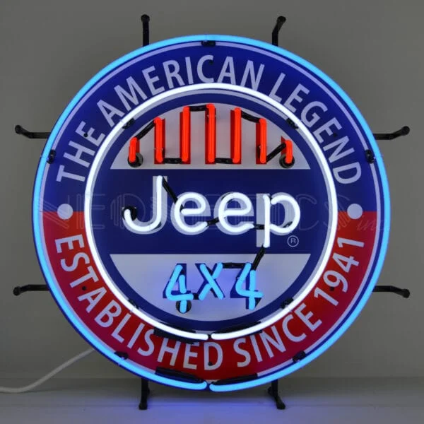 China suppliers drop shipping custom neon lights sign advertising wall custom neon clock Jeep glass neon wall clock