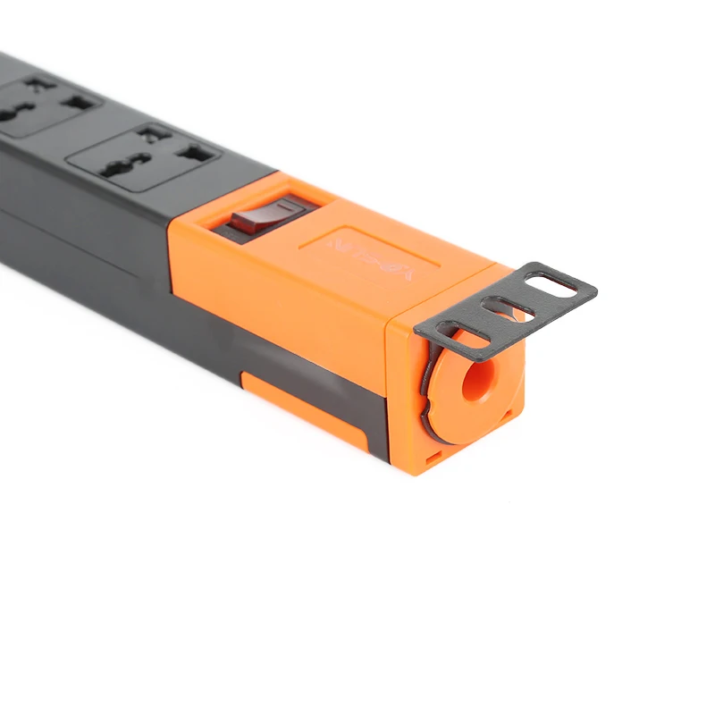 Universal 6 Ways 1U 1.5U Power Distribution Unit PDU with Rotatory Hanging Panel for Server