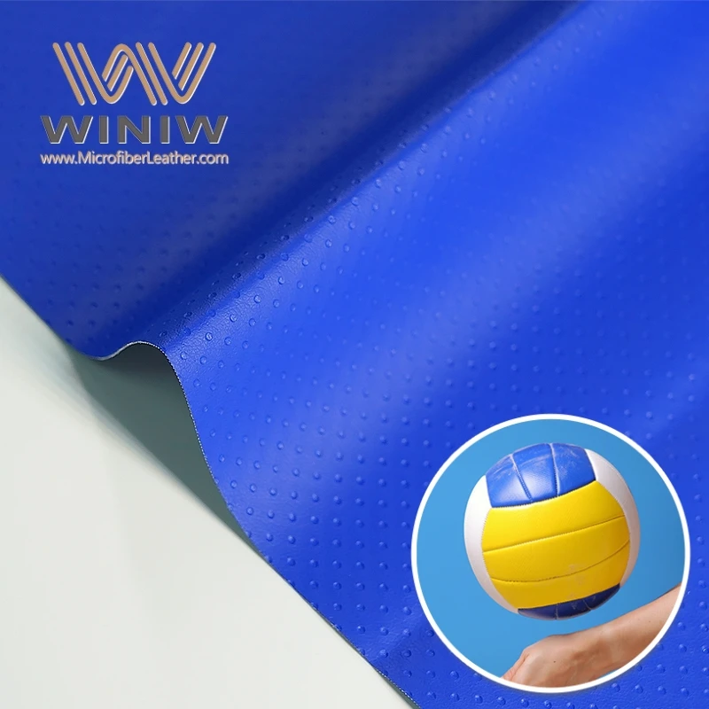 Thick Water Resistant Vegan Microfiber Faux Volleyball Leather Material Synthetic Leather Micro Fiber Faux Ball Fabric