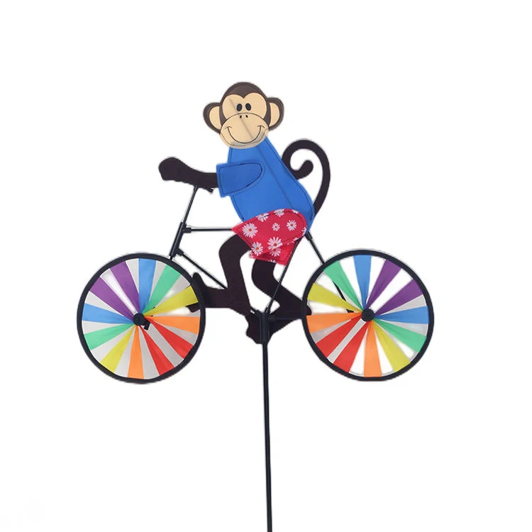 Детская игрушка на заказ, ручная садовая мультяшная ветряная мельница, обезьяна, животное, велосипедная ветряная мельница