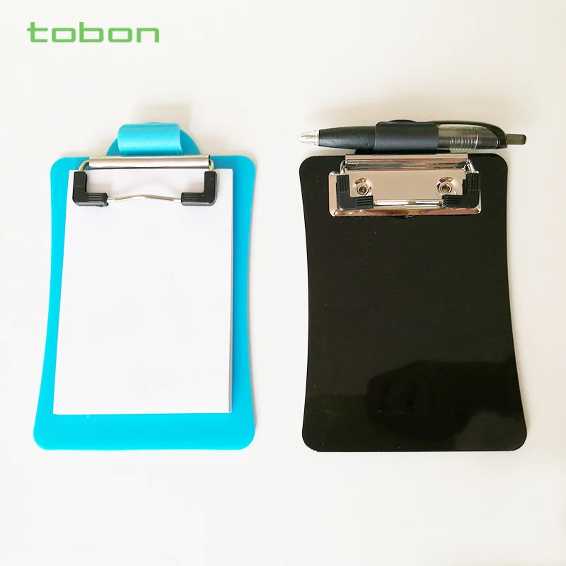 Прозрачный прозрачный или сплошной цвет овальной формы клип А4 пластиковый буфер клип доска