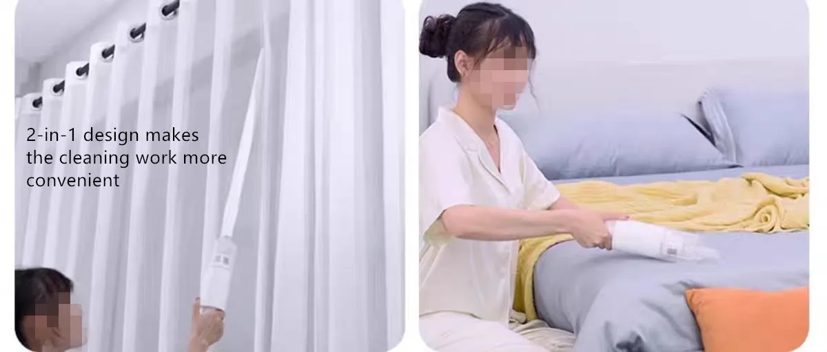 2-in-1 Convenient Portable Handheld Vacuum Cleaner Brushless Motor Bagless Design for Hotel Use