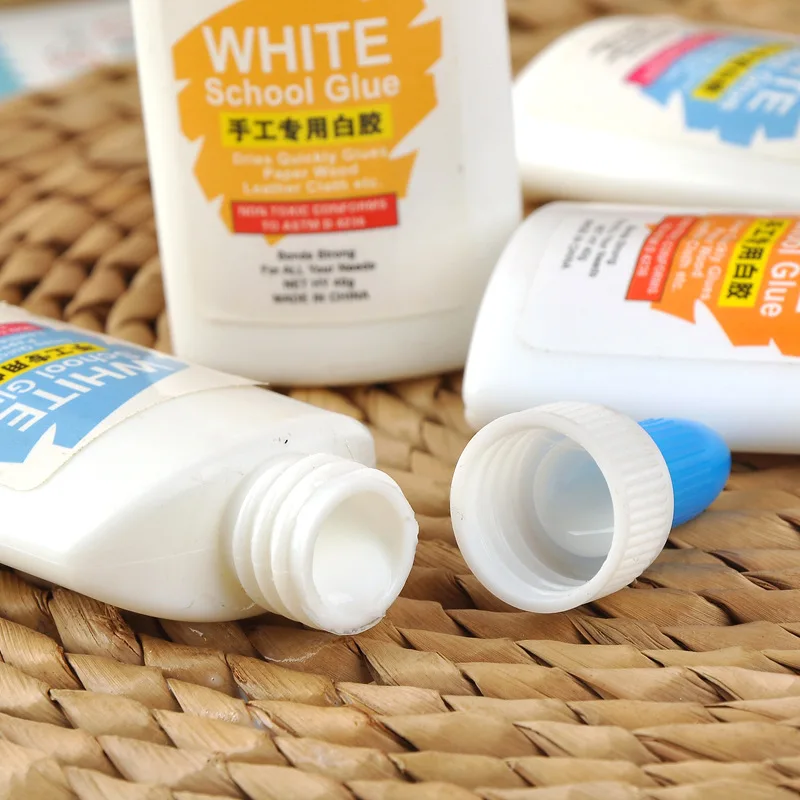 Hot selling Non Toxic School 40ml Liquid White Glue Bottle Clear Glue for office student