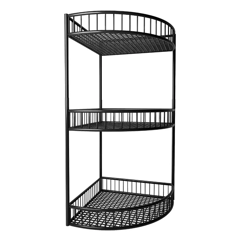 Triangular Stainless Steel Seasoning Storage Rack for Kitchen Countertop Stove Corner Wall Corner Triangles