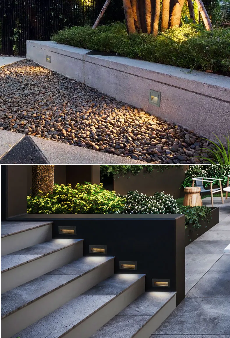 Hot-selling 3W 5W Indoor Outdoor Staircase LED Wall Lamp Step Light Waterproof Recessed LED Stair Wall Light