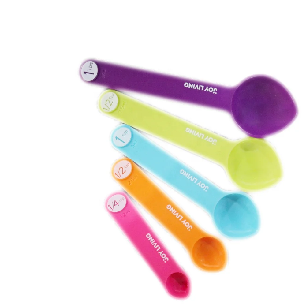 Wholesale 5pcs Creative Colorful  Plastic Measuring Spoon with magnetic