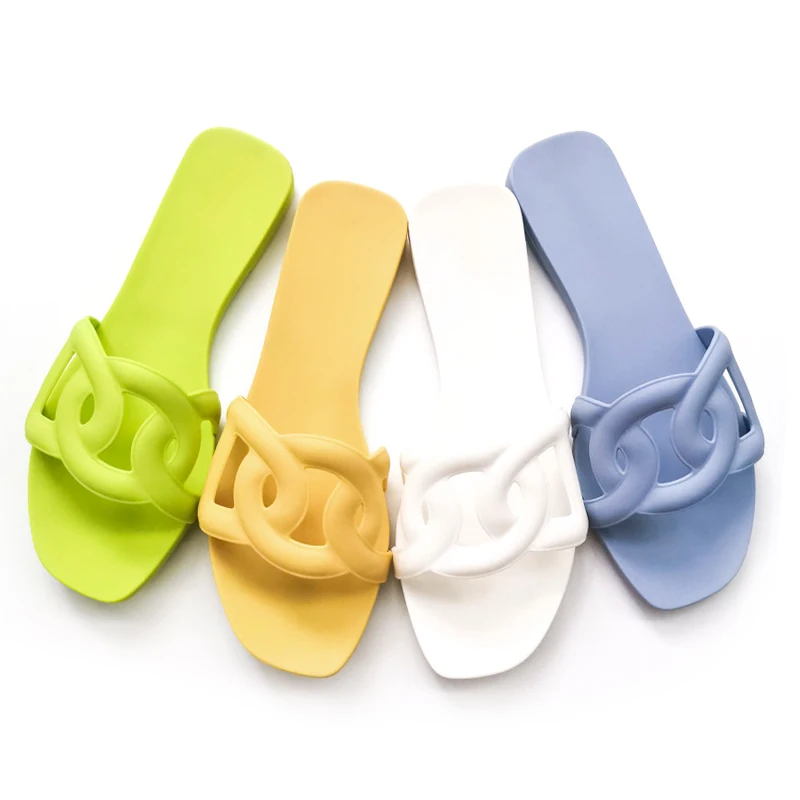 Новейшие женские тапочки на заказ, обувь из ПВХ, сандалии Aloha, женские тапочки на плоской подошве, шлепанцы-желе One Tong