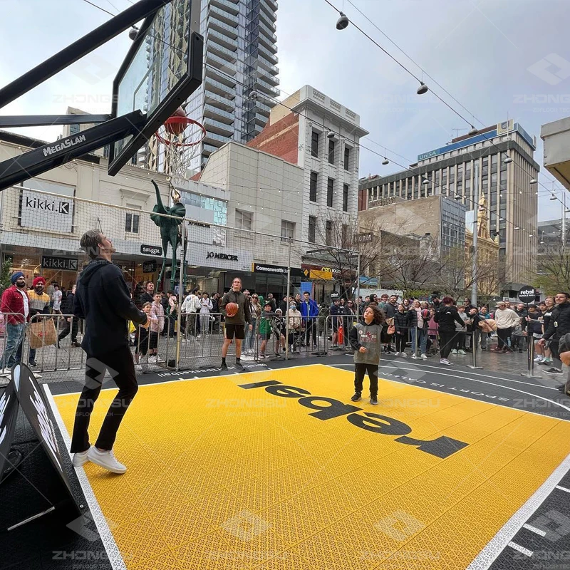 Стандартная CE портативная баскетбольная полипропиленовая напольная плитка пластиковая от