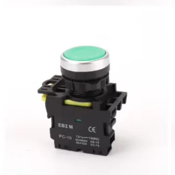 Factory price 22mm IP65 waterproof self-locking push button NO NC round flat on off plastic momentary push button switches