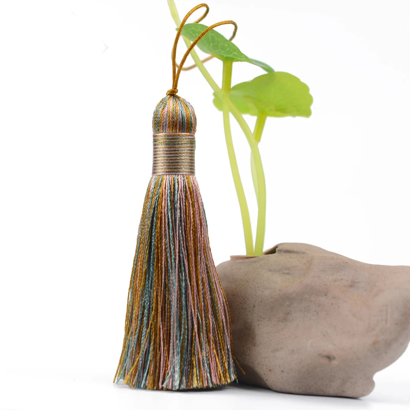 LONGJIE tassel supplier handmade polyester multi-colors decorative tassel for decoration