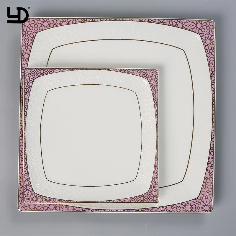 Customized Fashionable Creative Tableware Design Hotel Ceramic Plate Dinner Set Bone China Dinner Set Ceramic Dinner Sets Bone