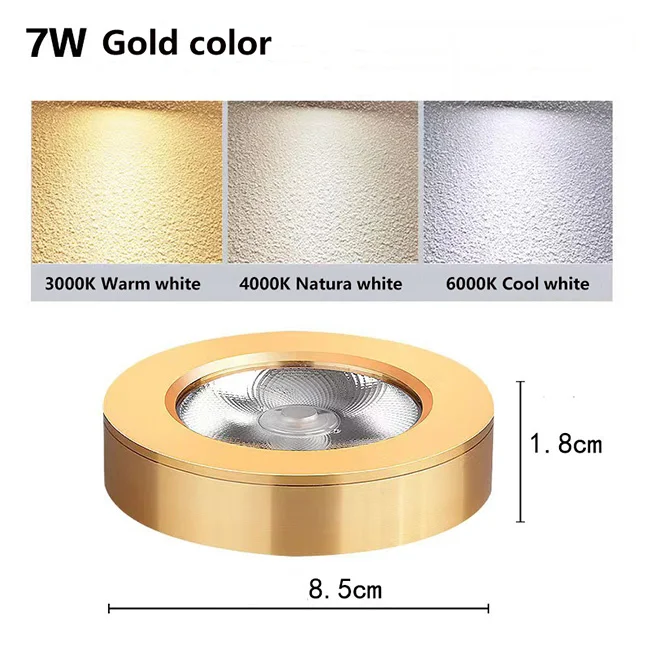 LED surface mount ceiling light COB 3w 5w 7w 10w  15W  Home lighting and commercial lighting all applicable