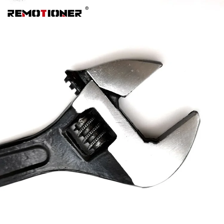 Factory Supply 8-10-12 Inch Heavy Duty Flexible Spanner Carbon Steel Black Oxide Adjustable Wrench