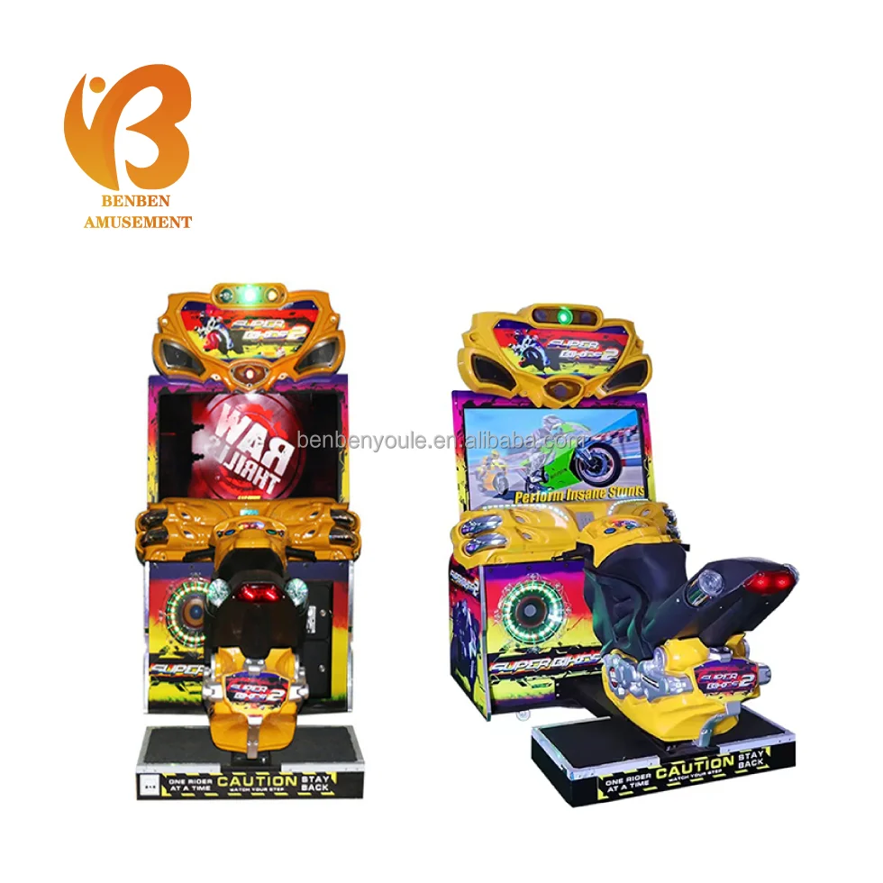 Indoor Crazy Speed Driver Racing Game Machine Coin Operated Race FF Super Bike 2 Motor Arcade Games Car Racing Machine