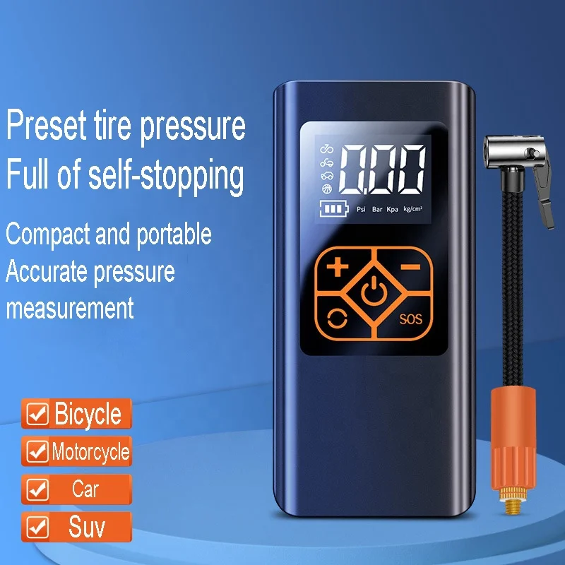 Automotive portable mini air pump intelligent emergency air pump charging bank