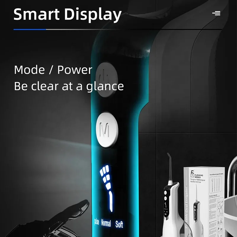 2023 New IPX7 Waterproof Type C Charging Custom Logo Portable Water Flosser Cordless Dental Oral Irrigator Water Flosser