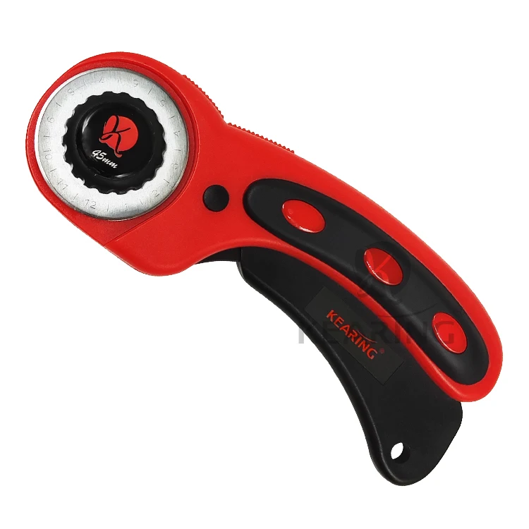 Поворотный резак Kearing 45 мм с SKH-9 стальными лезвиями премиум-класса для стегания-RC45