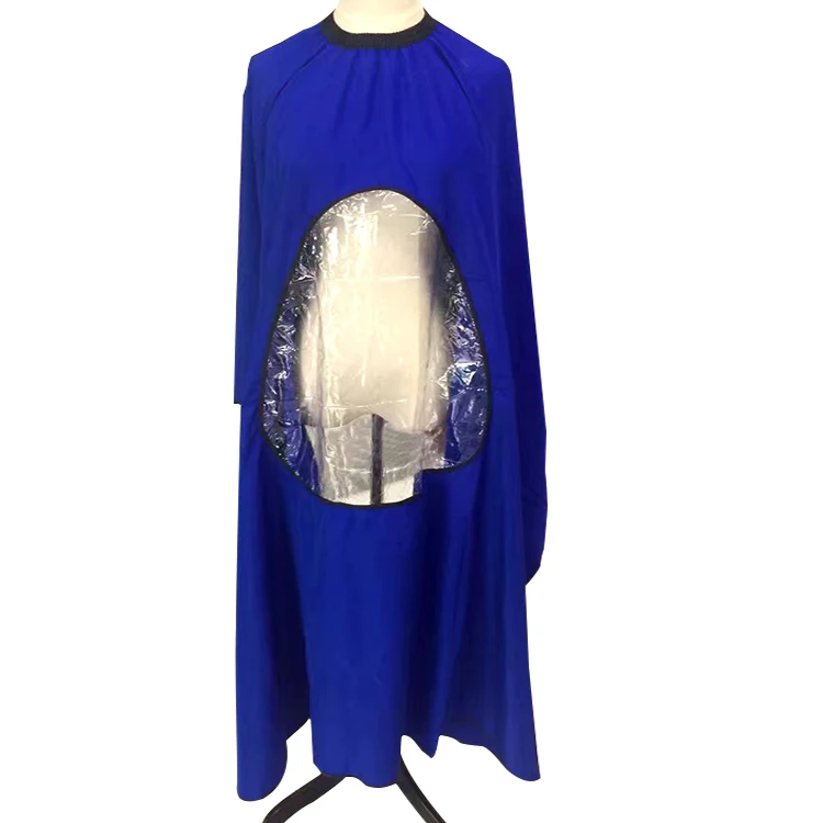 New Style Beauty Salon Hairdressing Cape Hair Cutting Gown with Clear Window