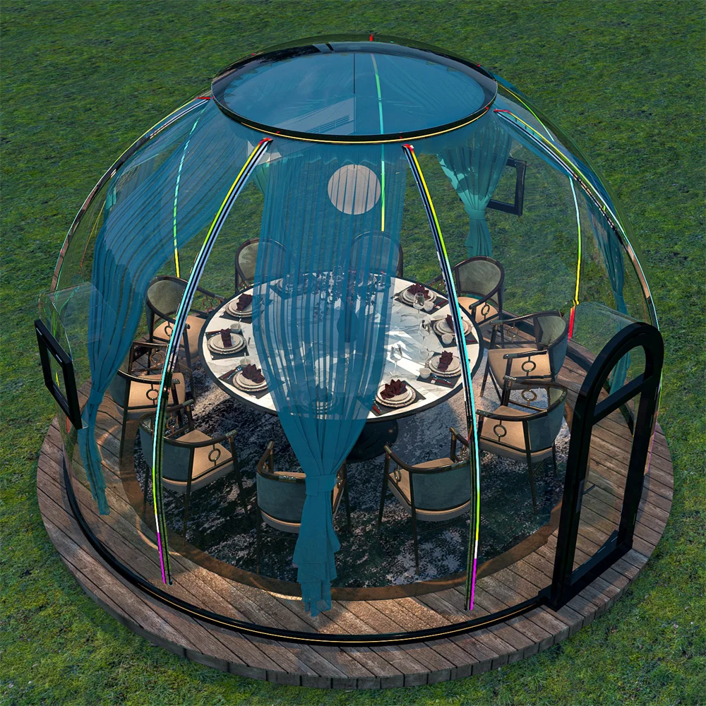 clear polycarbonate sheet plastic bubble rooms dome gazebo tent for dining