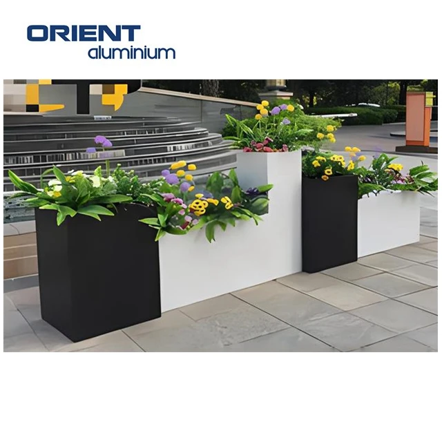 Good Selling Durable Decorative Metal Outdoor Aluminium Garden flower pots & planters