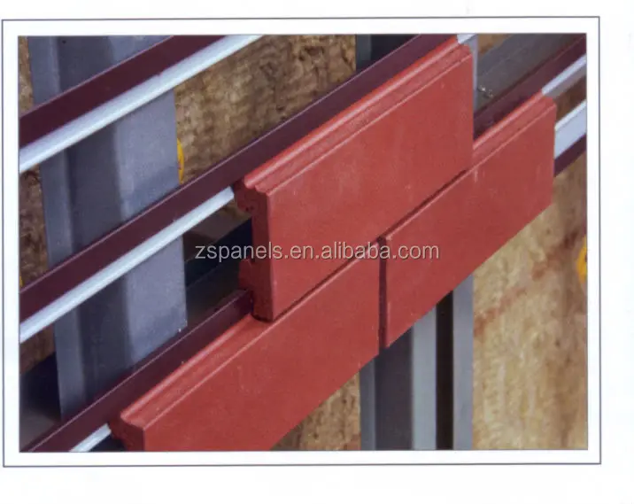 outdoor wall ceramic clinker brick tiles, clay extruded split bricks facade panel clinker bricks